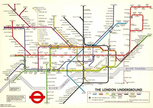 AK / Ansichtskarte U Bahn Subway Underground Metro London Liniennetz Netzplan  