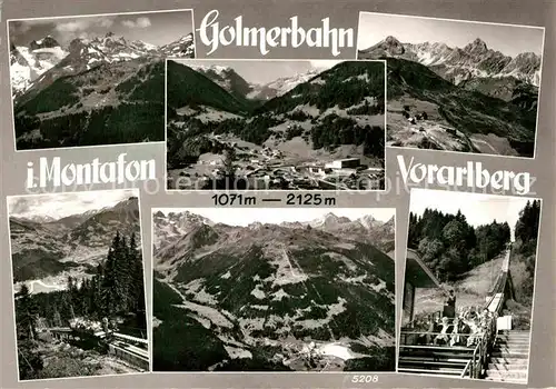 AK / Ansichtskarte Montafon Golmerbahn Panorama  Kat. Silvretta Hochalpenstrasse