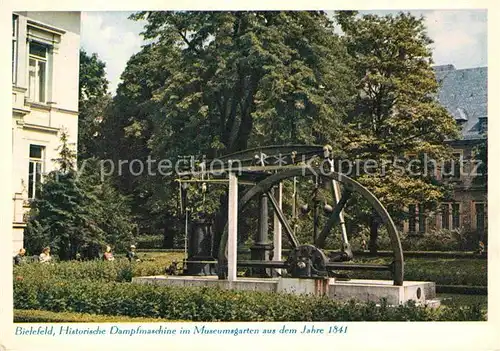 AK / Ansichtskarte Bielefeld Historische Dampfmaschine Museumsgarten 1841 Kat. Bielefeld