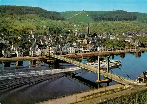 AK / Ansichtskarte Wehlen Mosel Weindorf Bruecke Kirche Kat. Bernkastel Kues