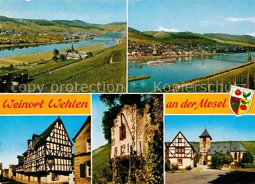 AK / Ansichtskarte Wehlen Mosel Weindorf Fachwerkhaeuser Panoramen Kat. Bernkastel Kues
