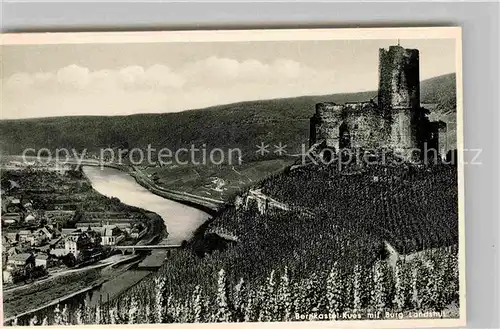 AK / Ansichtskarte Bernkastel Kues Moselpartie mit Burgruine Landshut Kat. Bernkastel Kues