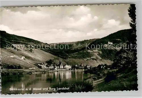 AK / Ansichtskarte Bernkastel Kues Moselpartie mit Burgruine Landshut Kat. Bernkastel Kues