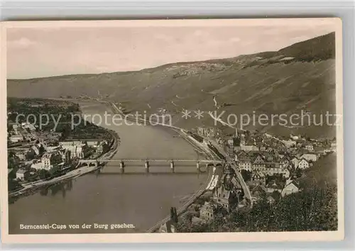 AK / Ansichtskarte Bernkastel Kues Moselpartie Blick von der Burgruine Landshut Kat. Bernkastel Kues