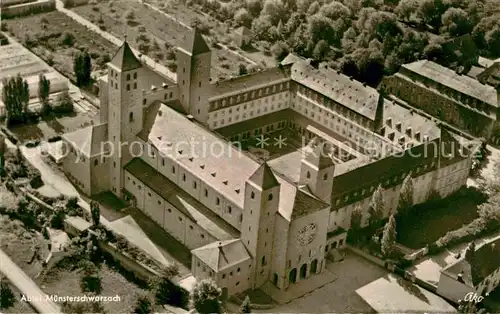 AK / Ansichtskarte Muensterschwarzach Fliegeraufnahme Abtei Kat. Schwarzach a.Main