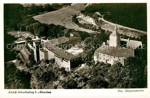 AK / Ansichtskarte Attendorn Fliegeraufnahme Schloss Schnellenberg Kat. Attendorn