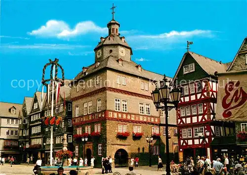 AK / Ansichtskarte Herborn Hessen Marktplatz Rathaus Kat. Herborn