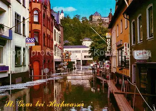 AK / Ansichtskarte St Goar Innenstadt bei Hochwasser Kat. Sankt Goar