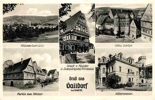 AK / Ansichtskarte Gaildorf Gesamtansicht Partie am Kocher Altersheim Altes Schloss Kat. Gaildorf