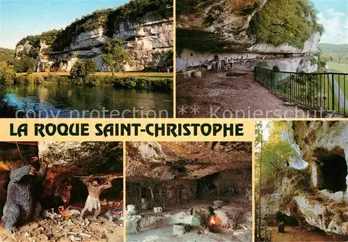 AK / Ansichtskarte Peyzac le Moustier La Roque Saint Christophe Vallee de la Vezere Station Prehistorique Kat. Peyzac le Moustier