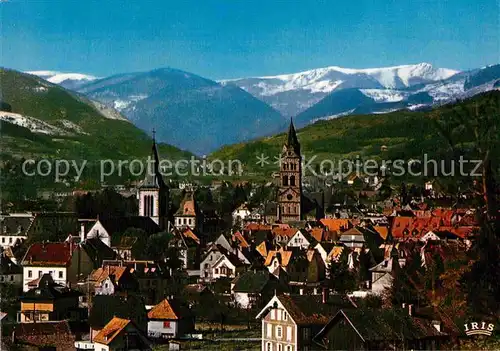 AK / Ansichtskarte Munster Haut Rhin Elsass La ville et la chaines des Vosges Kat. Munster
