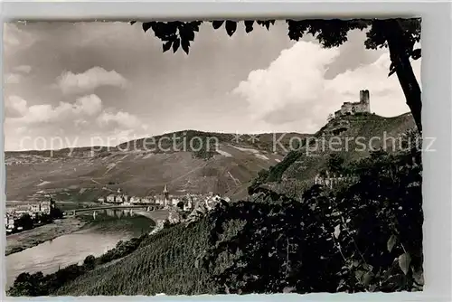 AK / Ansichtskarte Bernkastel Kues Moselpartie mit Burgruine Landshut Kat. Bernkastel Kues