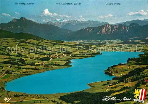 AK / Ansichtskarte Zell Moos Mondsee Fliegeraufnahme Drachenwand Schafberg  Kat. Mondsee Hausruckviertel