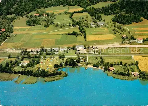AK / Ansichtskarte Steindorf Ossiacher See Fliegeraufnahme Seehotel Hoffmann