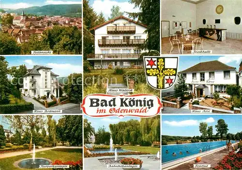 AK / Ansichtskarte Bad Koenig Odenwald Bahnhofsanlagen Haus Bodmann Rose Waldeck Kat. Bad Koenig