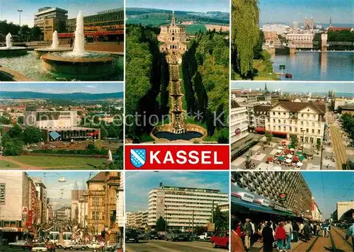 AK / Ansichtskarte Kassel Staatstheater Koenigsstrasse Herkules und Kaskaden Hansahaus Fuldawehr Opernplatz Kat. Kassel