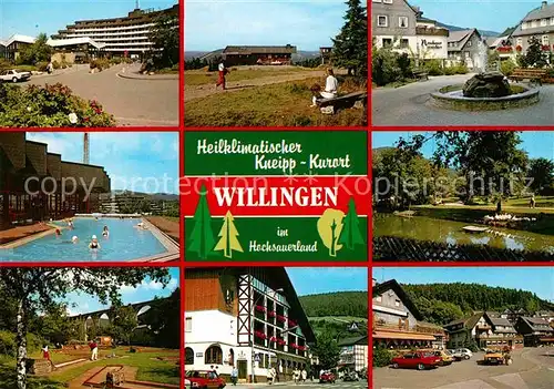 AK / Ansichtskarte Willingen Sauerland Freibad Minigolf Ortspartien Kat. Willingen (Upland)