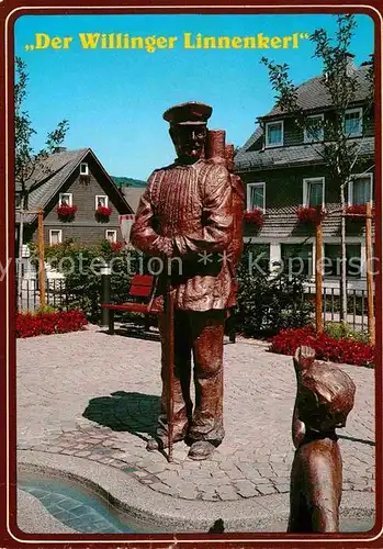 AK / Ansichtskarte Willingen Sauerland Linnenkerl Skulptur Kat. Willingen (Upland)