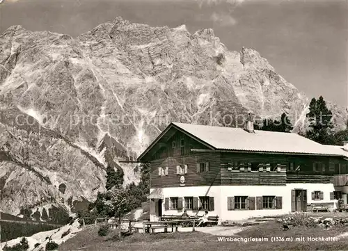 AK / Ansichtskarte Wimbachgriess Huette mit Hochketten Kat. Ramsau Berchtesgaden