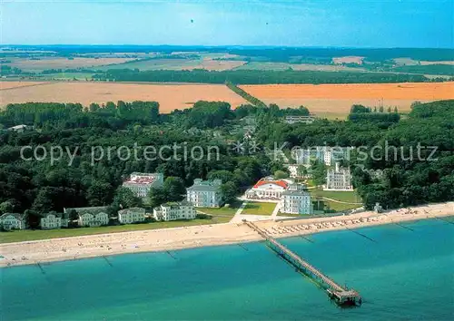 AK / Ansichtskarte Heiligendamm Ostseebad Fliegeraufnahme mit Strand und Seebruecke aeltestes deutsches Seebad Kat. Bad Doberan