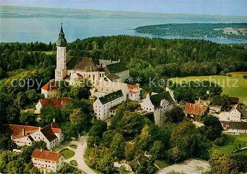 AK / Ansichtskarte Kloster Andechs Fliegeraufnahme am Ammersee Kat. Andechs