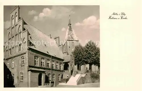 AK / Ansichtskarte Moelln Lauenburg Rathaus Kirche Kat. Moelln