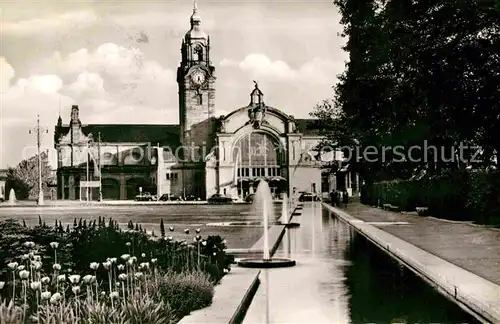 AK / Ansichtskarte Wiesbaden Bahnhof Brunnenanlagen Kat. Wiesbaden