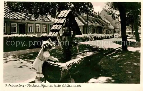 AK / Ansichtskarte St Andreasberg Harz Brunnen in der Schuetzenstrasse Kat. Sankt Andreasberg