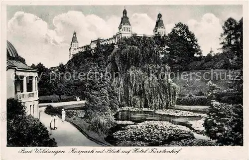 AK / Ansichtskarte Bad Wildungen Kurpark Hotel Fuerstenhof Kat. Bad Wildungen