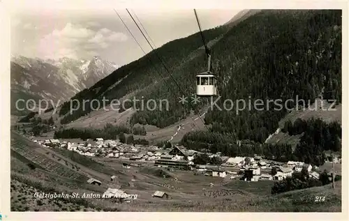 AK / Ansichtskarte Seilbahn Galzig St. Anton Arlberg Kat. Bahnen