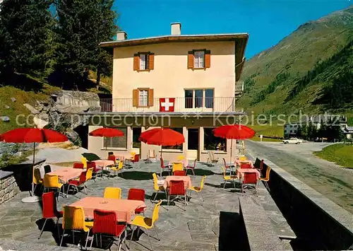 AK / Ansichtskarte La Roesa Hotel Post am Berninapass Terrasse Kat. La Roesa