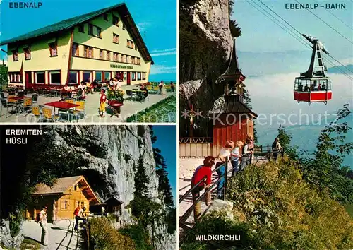 AK / Ansichtskarte Ebenalp Berggasthaus Bergbahn Wildkirchli Eremiten Huesli Kat. Ebenalp