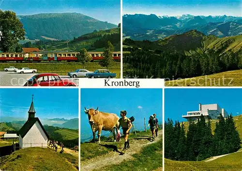 AK / Ansichtskarte Gonten Luftseilbahn Jakobsbahn Kronberg Bergstation Bergwandern Kapelle Eisenbahn Alpenpanorama Kat. Gonten