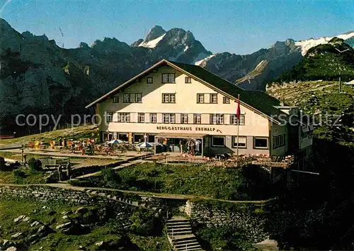 AK / Ansichtskarte Ebenalp Berggasthaus Blick zum Altmann Appenzeller Alpen Kat. Ebenalp