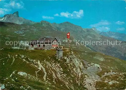 AK / Ansichtskarte Montana Crans La Cabane du CAS des Violettes Berghaus Alpenpanorama Kat. Randogne