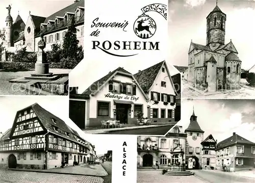 AK / Ansichtskarte Rosheim Elsass Lothringen Auberge de Cerf Kat. Rosheim