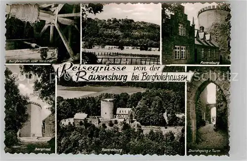 AK / Ansichtskarte Borgholzhausen Burgrestaurant Ravensburg Burgbrunnen Turm Kat. Borgholzhausen