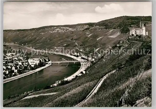 AK / Ansichtskarte Bernkastel Kues Moselpartie mit Burgruine Landstuhl Kat. Bernkastel Kues