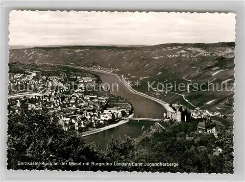 AK / Ansichtskarte Bernkastel Kues Moselpartie mit Burgruine Landstuhl Kat. Bernkastel Kues