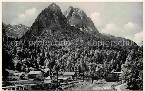 AK / Ansichtskarte Hammersbach Grainau Hoellental Kl und Gr Waxenstein Kat. Grainau