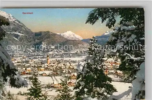 AK / Ansichtskarte Garmisch Partenkirchen Panorama Kat. Garmisch Partenkirchen
