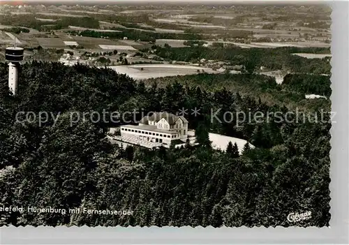 AK / Ansichtskarte Bielefeld Huenenburg Fernsehsender Luftaufnahme Kat. Bielefeld