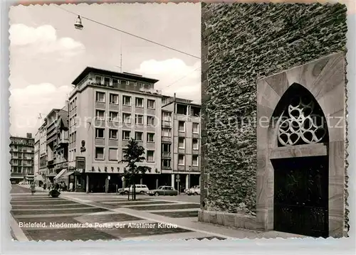 AK / Ansichtskarte Bielefeld Niedernstrasse Portal Altstaetter Kirche Kat. Bielefeld