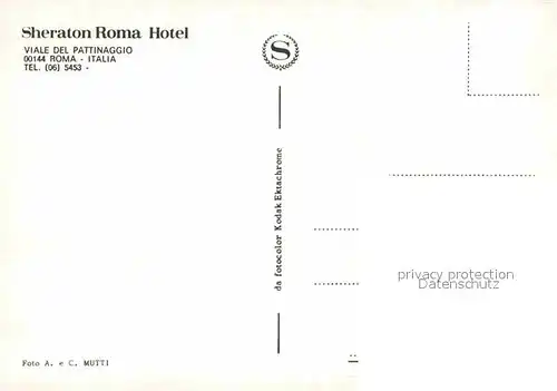 AK / Ansichtskarte Roma Rom Sheraton Roma Hotel Kat. 