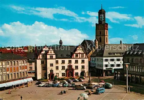 AK / Ansichtskarte Darmstadt Marktplatz Rathaus und Stadtkirche Kat. Darmstadt