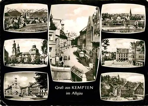 AK / Ansichtskarte Kempten Allgaeu Gesamtansicht Residenzplatz Sankt Lorenz Kirche Kornhaus Freitreppe Kat. Kempten (Allgaeu)