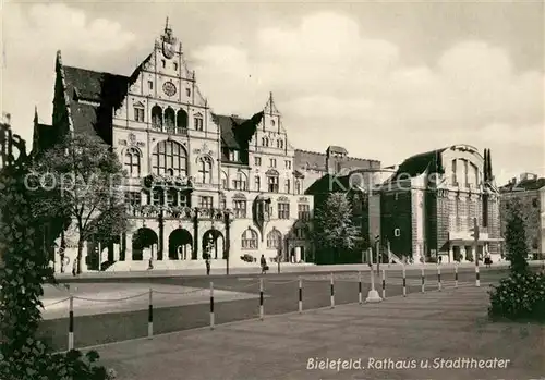 AK / Ansichtskarte Bielefeld Rathaus Stadttheater Kat. Bielefeld