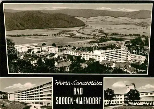AK / Ansichtskarte Bad Sooden Allendorf Fliegeraufnahme Werra Sanatorium Kat. Bad Sooden Allendorf