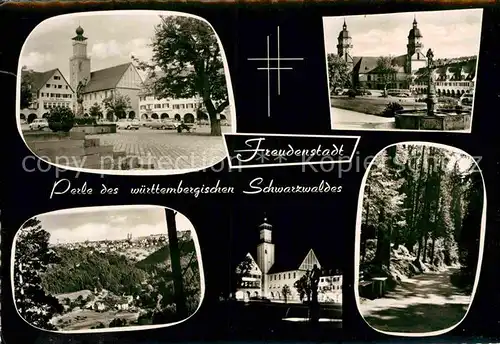 AK / Ansichtskarte Freudenstadt Marktplatz Brunnen Waldweg Kat. Freudenstadt