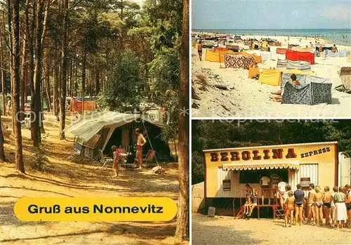 AK / Ansichtskarte Nonnevitz Campingplatz Strand Kiosk Kat. Dranske